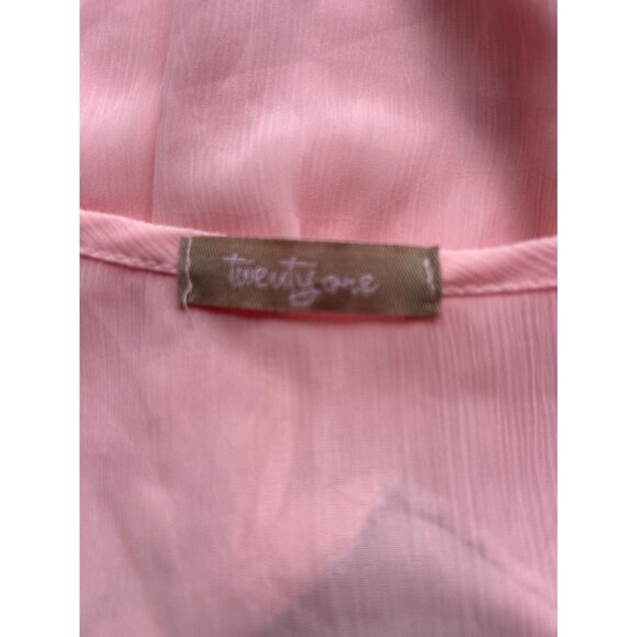 Pink Lace-Trimmed Sleeveless Blouse By Twenty One - Picture 5 of 7